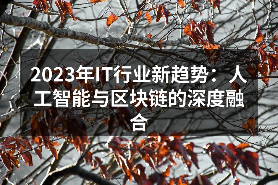2023年IT行业新趋势:人工智能与区块链的深度融合
